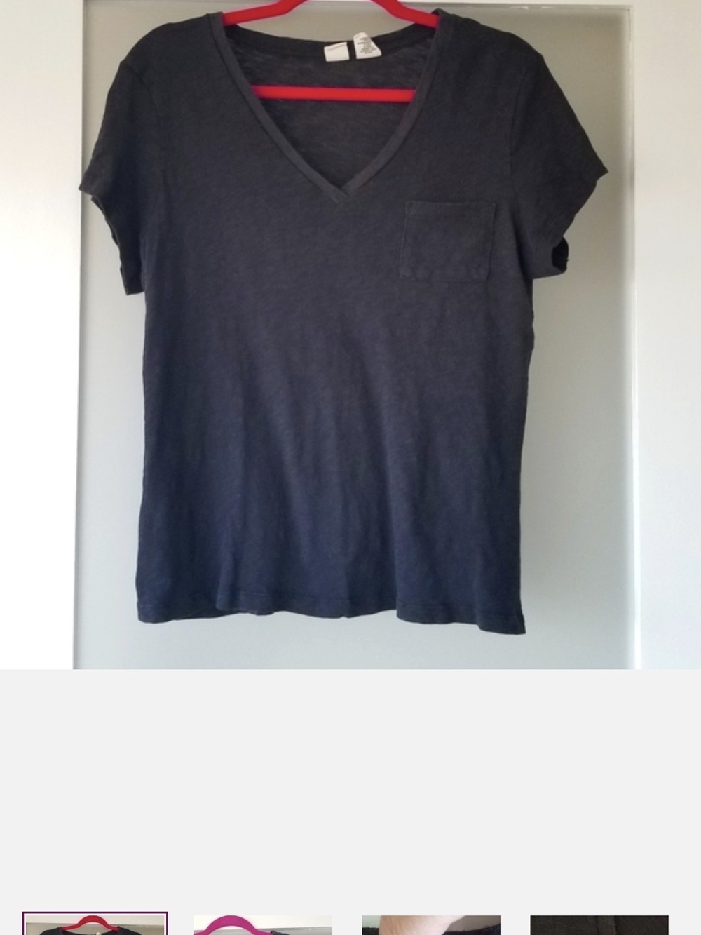 Artisan Ny Women's V-Neck Short Sleeve Pocket Tee - Black